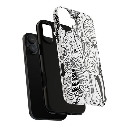 Whimsical Celebration in Black and White - for iPhone 16