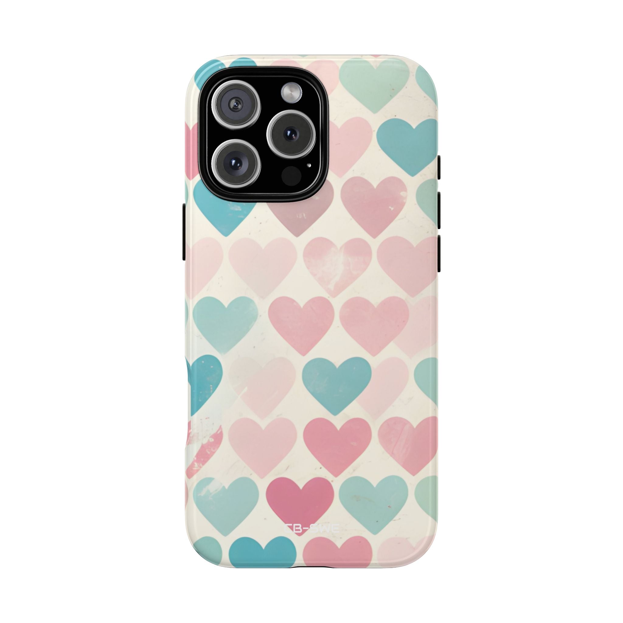 Retro Hearts Symmetry - iPhone Case