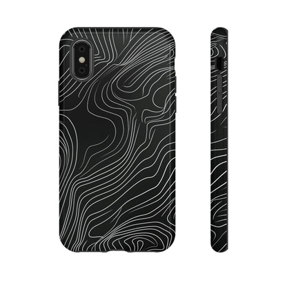 Mancho Grey Lines Abstract Case - Protective Phone Case