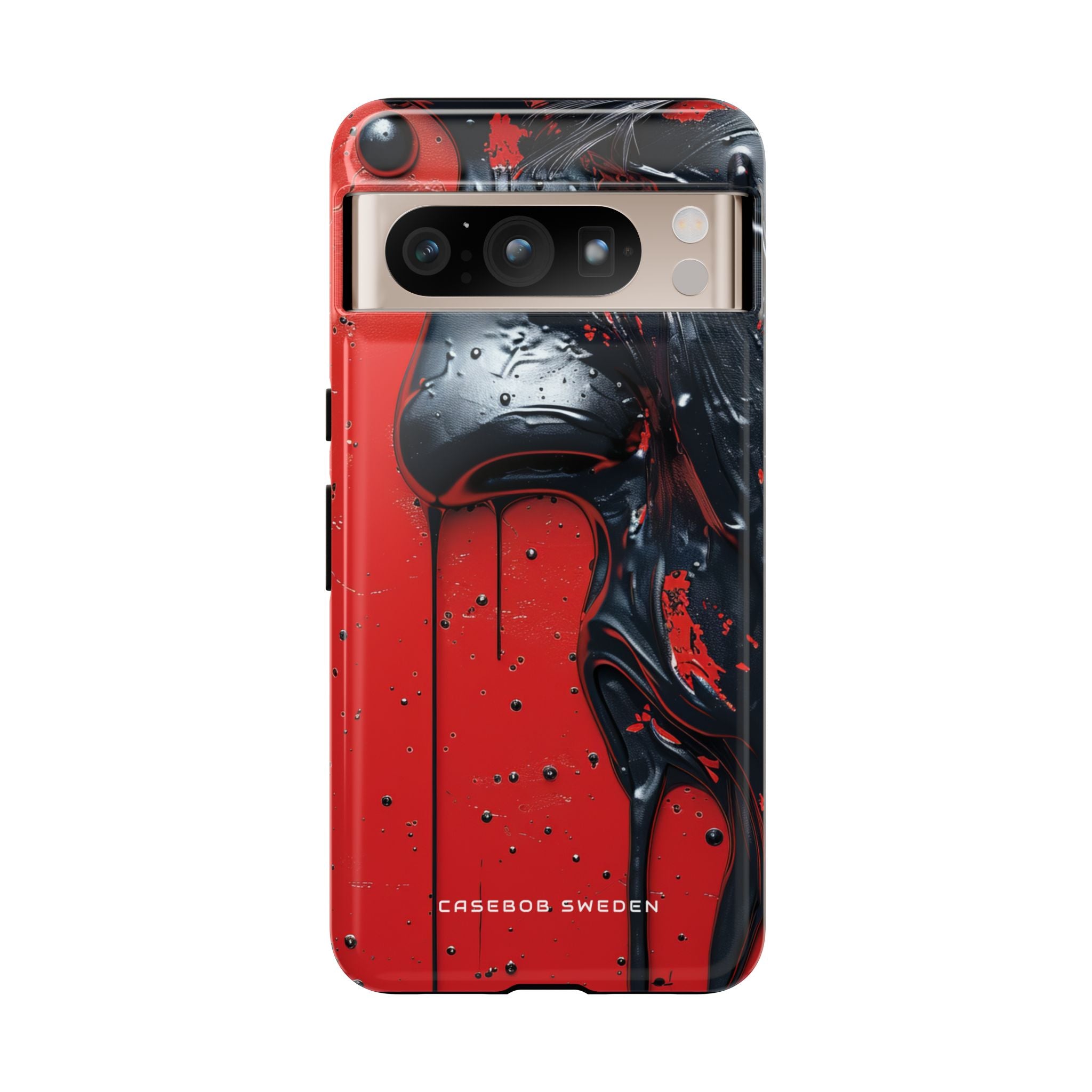 Textured Crimson Bloom Google Pixel 8 - Tough Phone Case