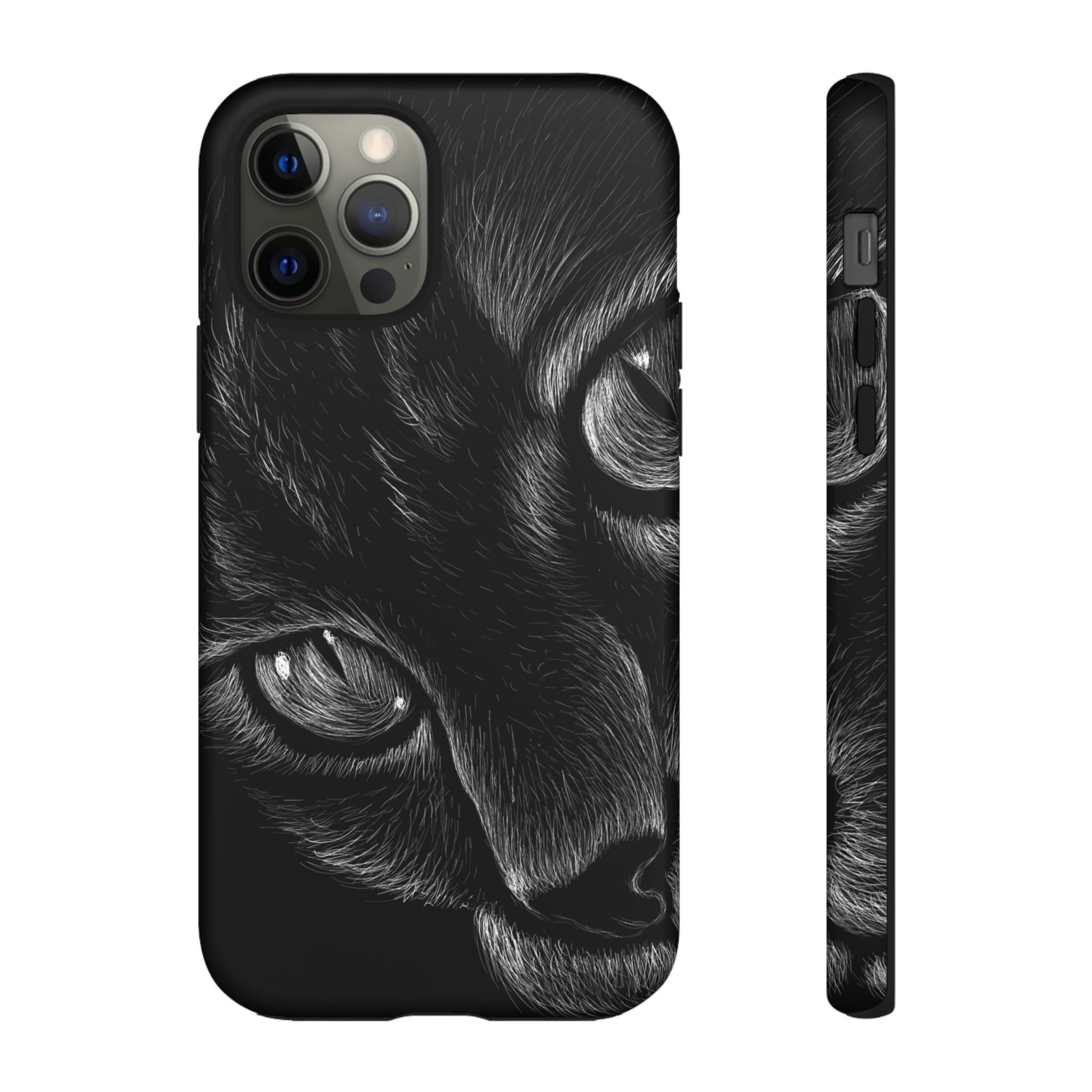 Pencil Drawing Cat - Protective Phone Case