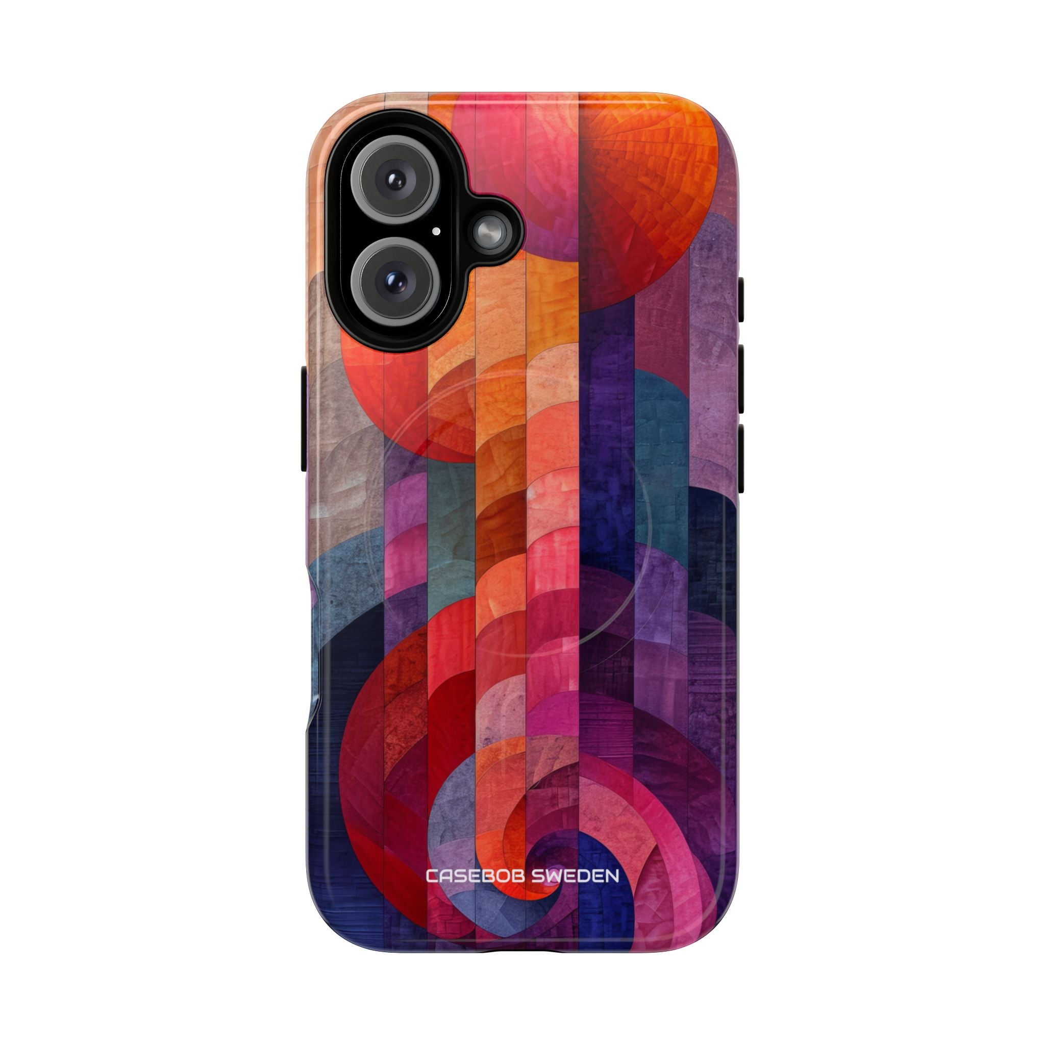 Purple Orange Abstract - Tough + MagSafe® iPhone 16 Phone Case