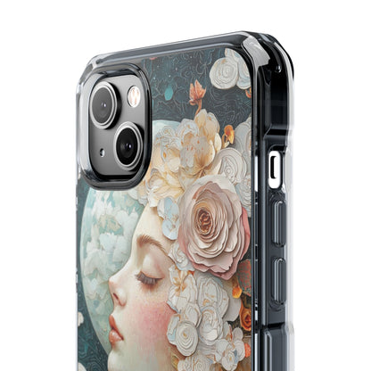 Moon Embraces Flowers iPhone Case - Impact