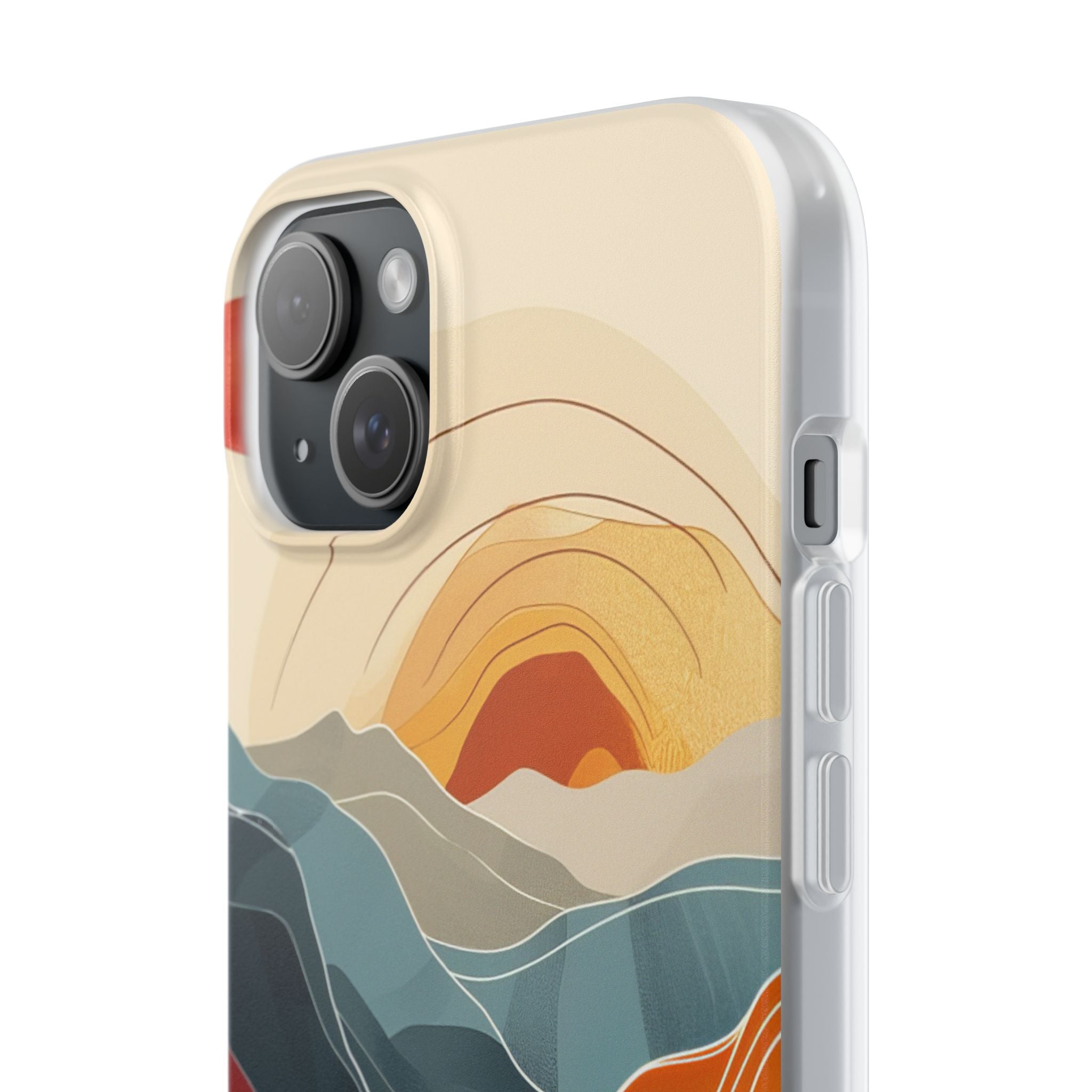 Harmonic Flow of Lines and Color iPhone 15 - Flexi Phone Case