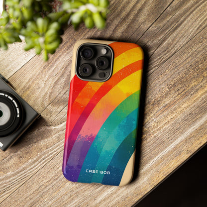 Textured Rainbow Arc iPhone 15 Pro Max Case - Tough