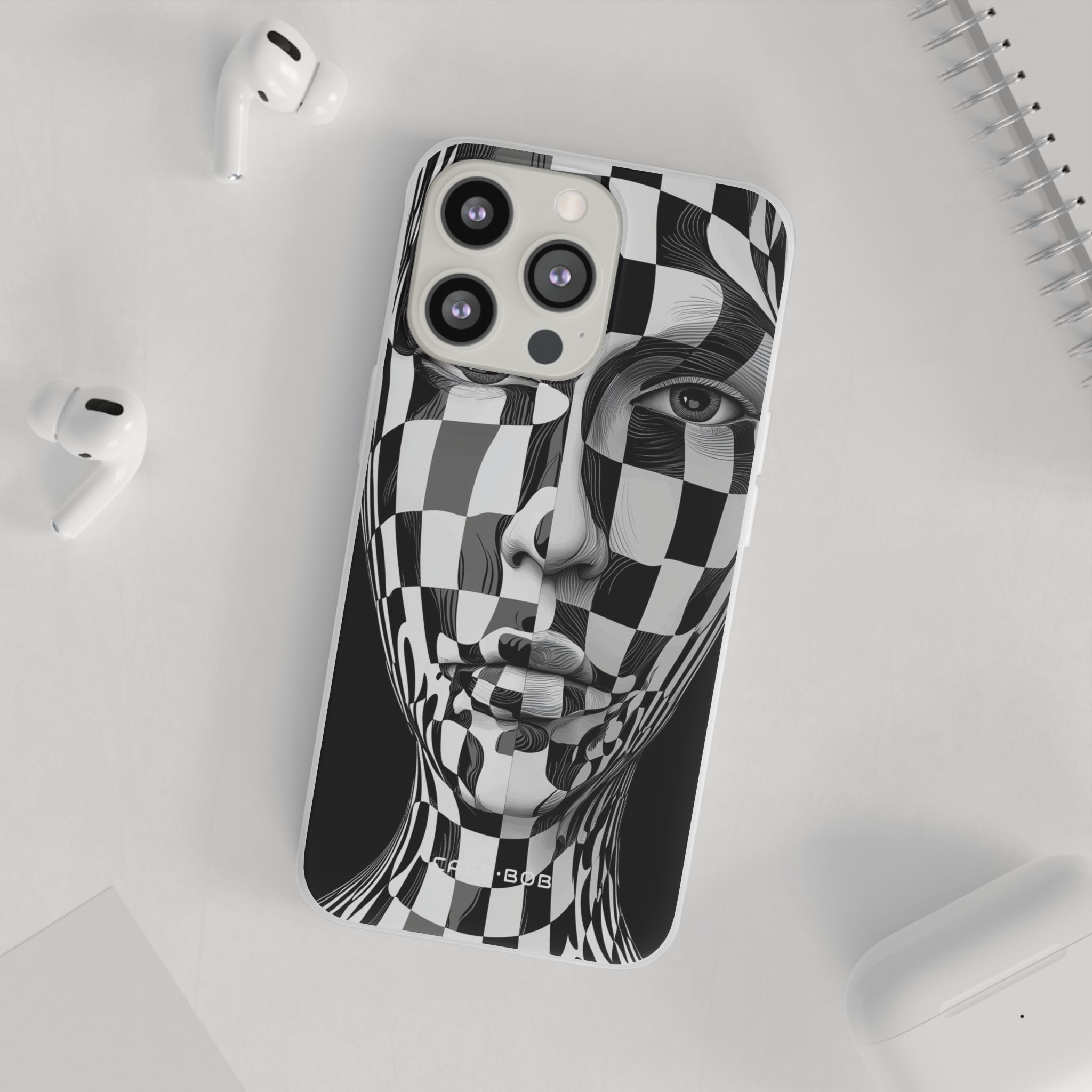 Checkered Face iPhone 13 Pro - Soft