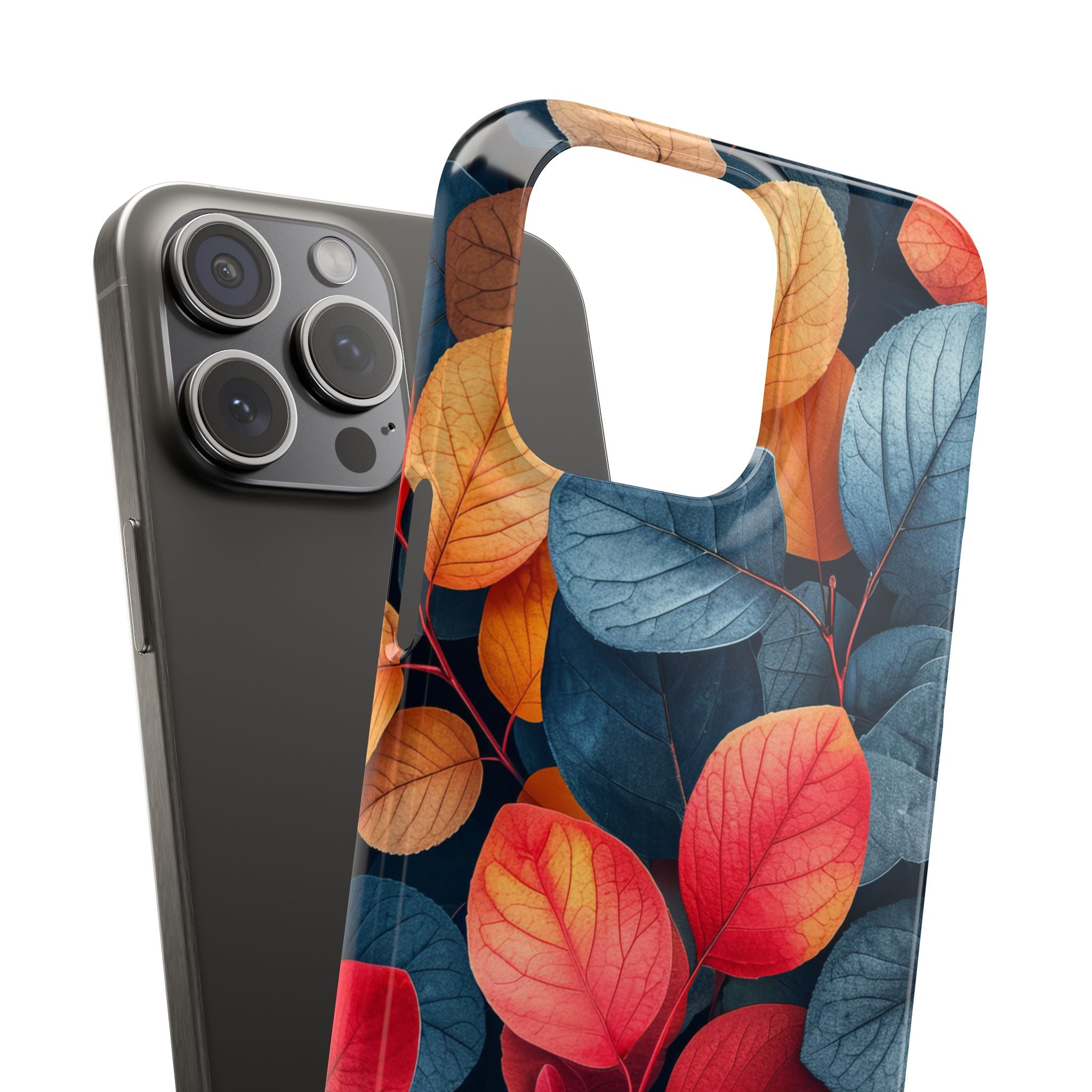 Vibrant Nature Leaves - Slim iPhone 15 Phone Case