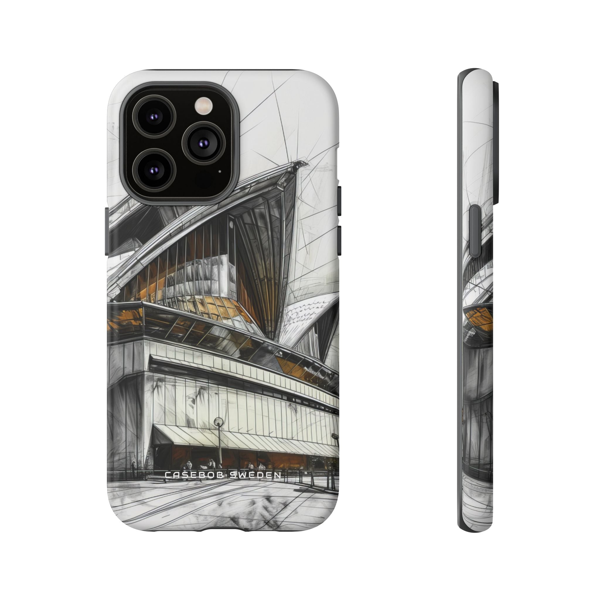 Architectural Curves in Line Formation iPhone 14 - Tough Phone Case