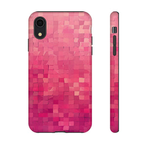 Pink Transition Squares - Protective Phone Case