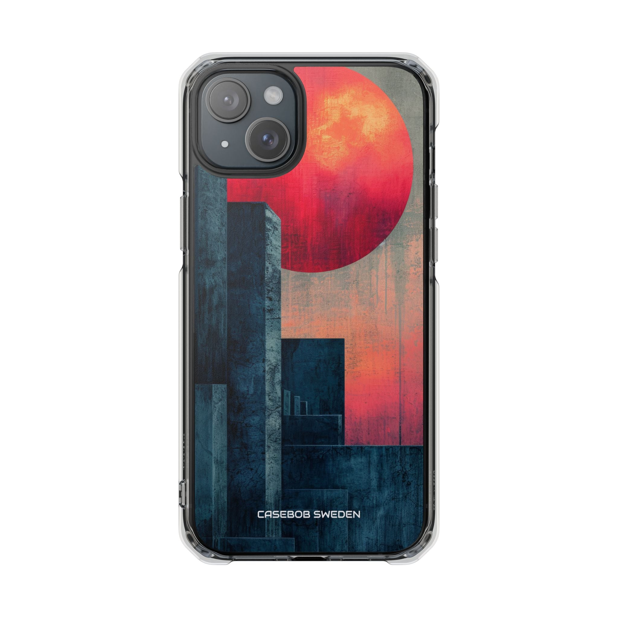 Abstract Geometric Skyline - Clear Impact iPhone 15 Phone Case