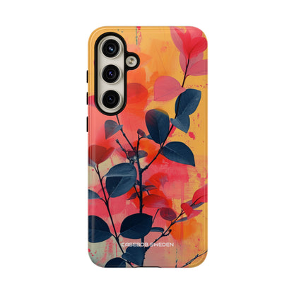 Yellow Botanical Splash - Tough Samsung S24 Phone Case