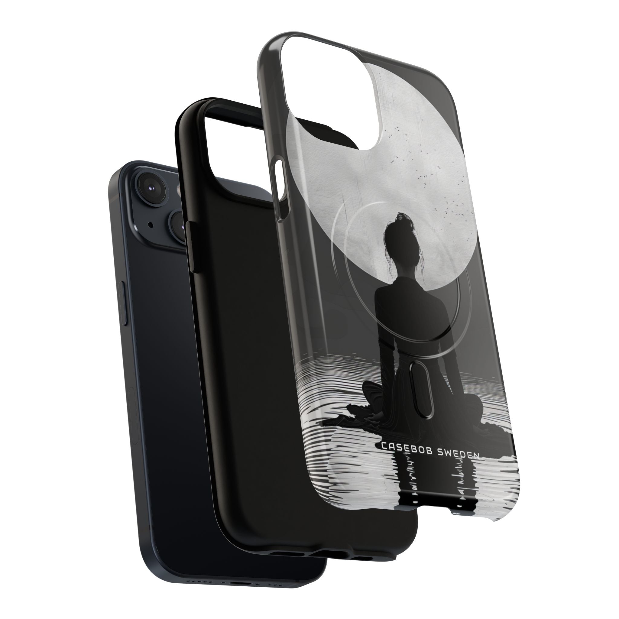 Zen Serenity Moon Reflection iPhone 14 | Tough+ Phone Case