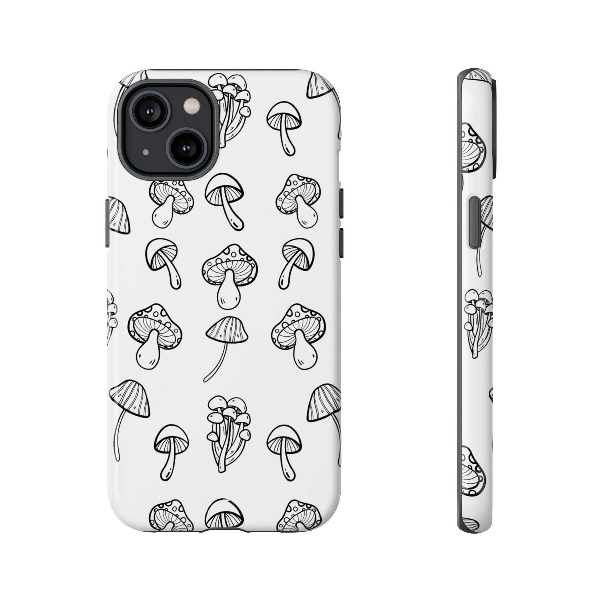 Mushroom Line Play - iPhone Case