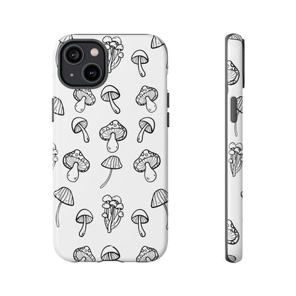 Mushroom Line Play - iPhone Case