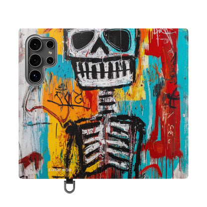 Neon Skull Chaos - Samsung S24 Ultra Case - Wallet