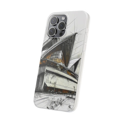 Architectural Curves in Line Formation iPhone 15 - Flexi Phone Case