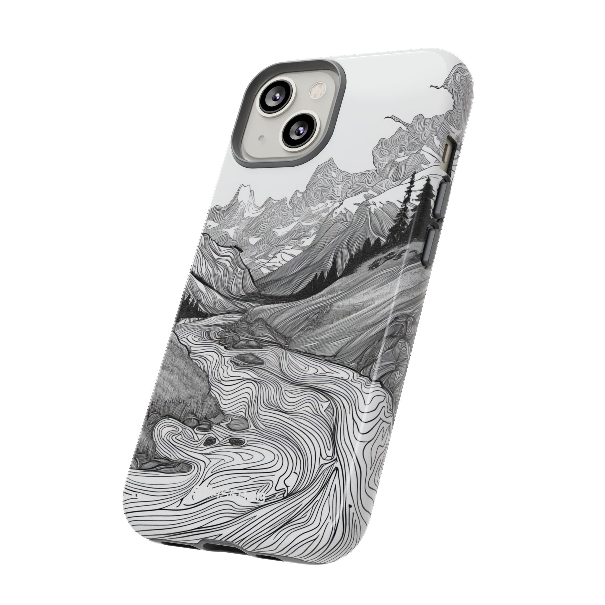 Monochrome Serenity | Protective Phone Case for iPhone