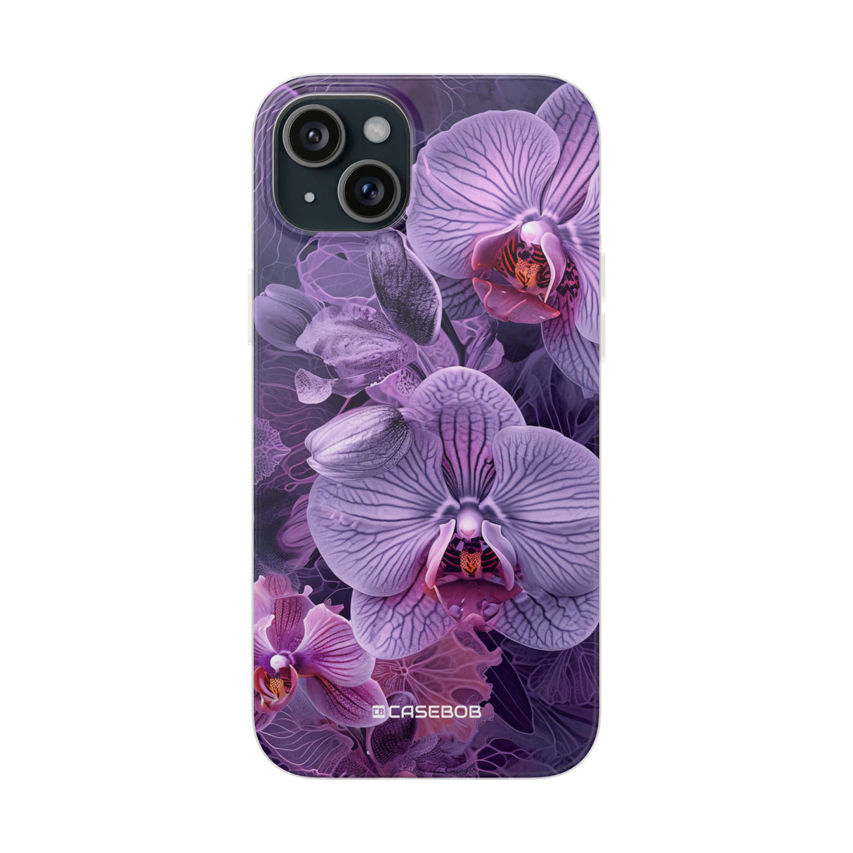 Strahlendes Orchideen-Design | Handyhülle für iPhone (flexible Hülle) 