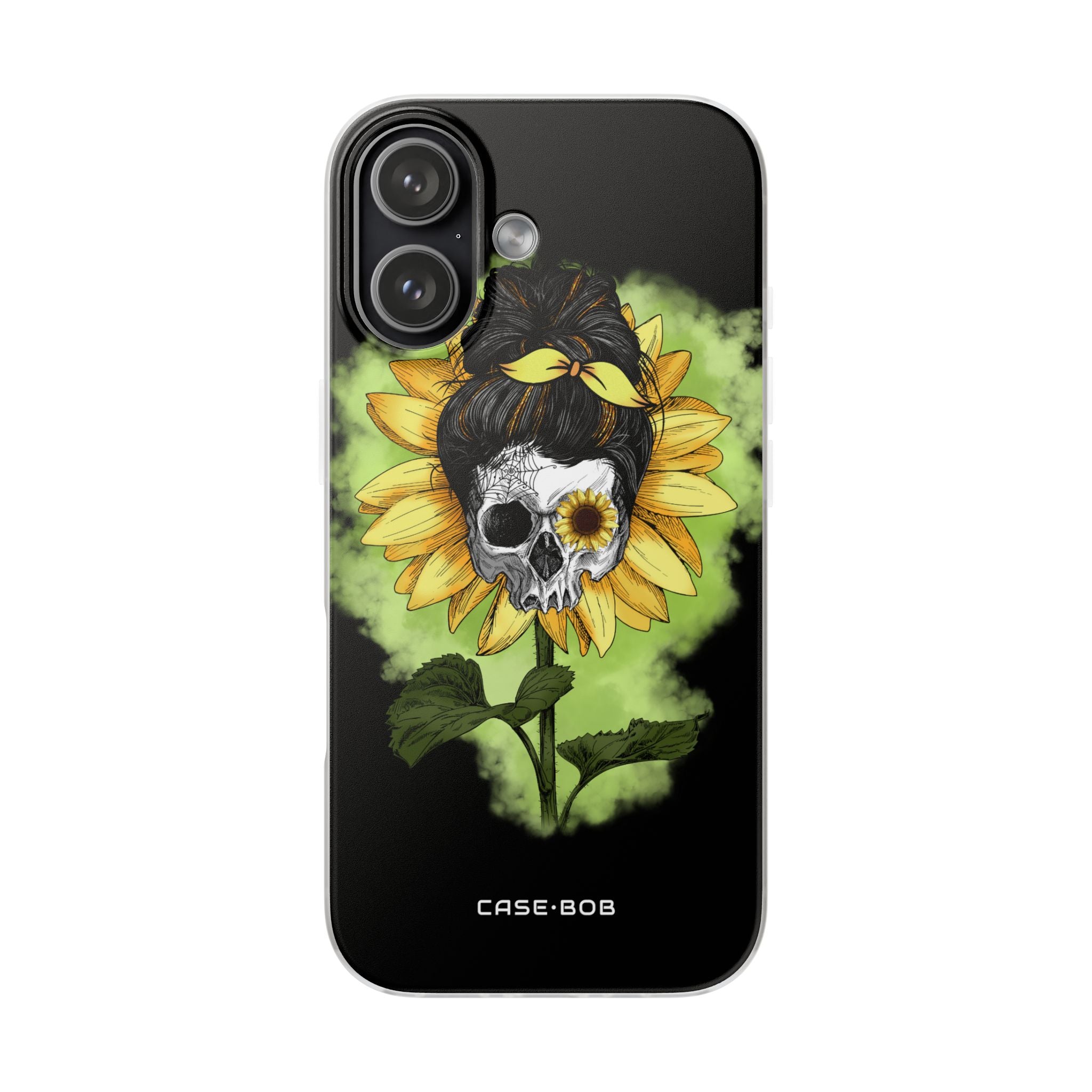 Sunflower Skull iPhone 17 Case - Soft