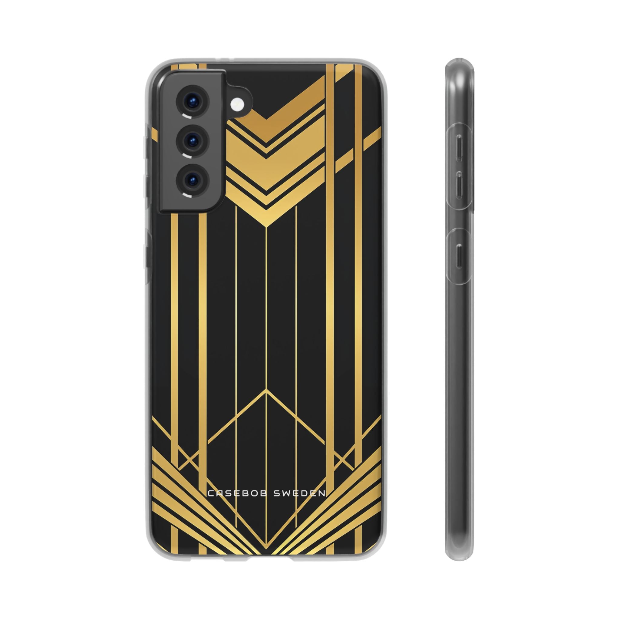 "Golden Art Deco Symmetry in Geometric Elegance" Samsung S21 - Flexi Phone Case