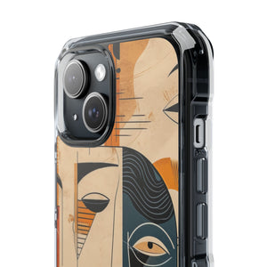 Cubist Introspection - Phone Case for iPhone (Clear Impact - Magnetic)