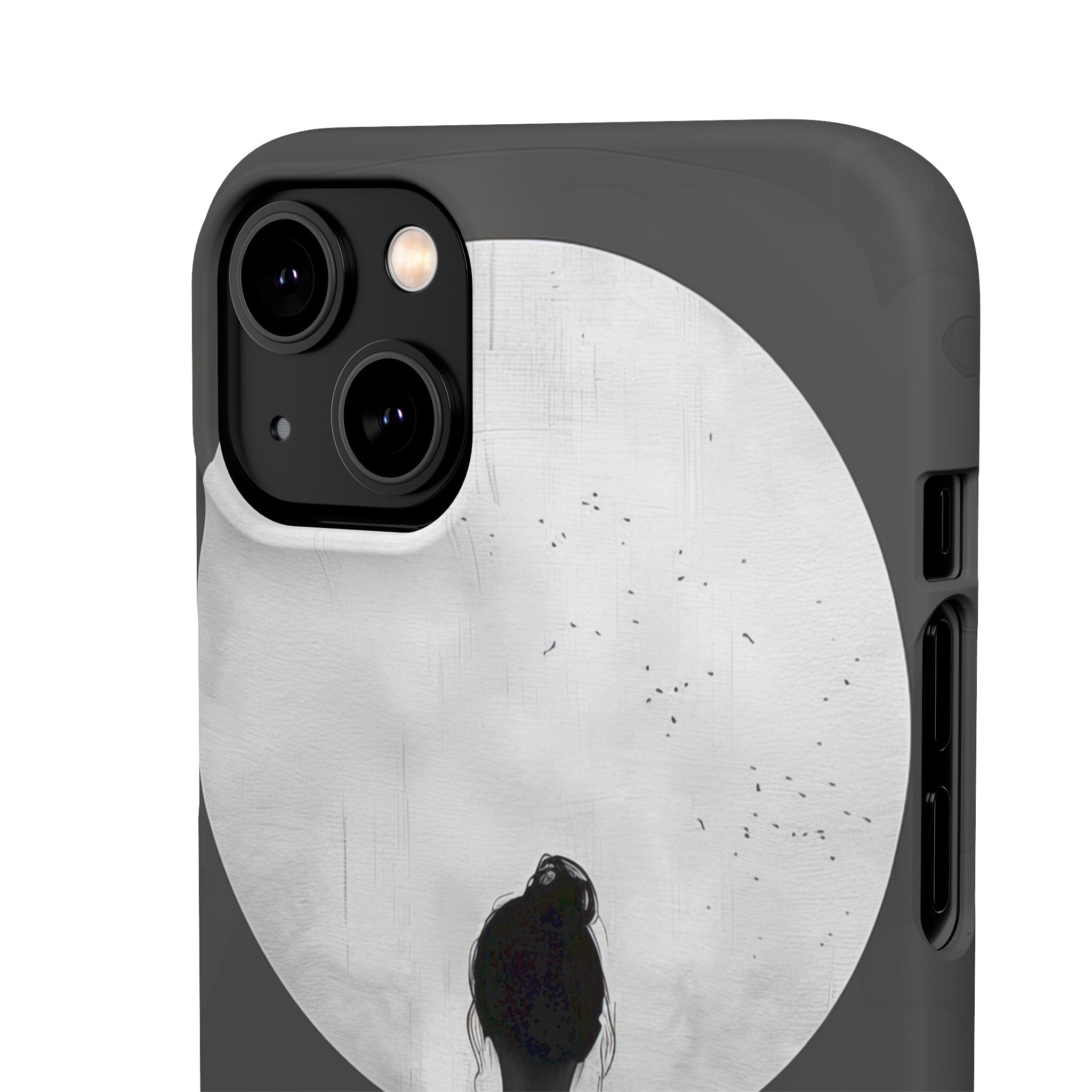 Zen Serenity Moon Reflection iPhone 14 - Slim Phone Case