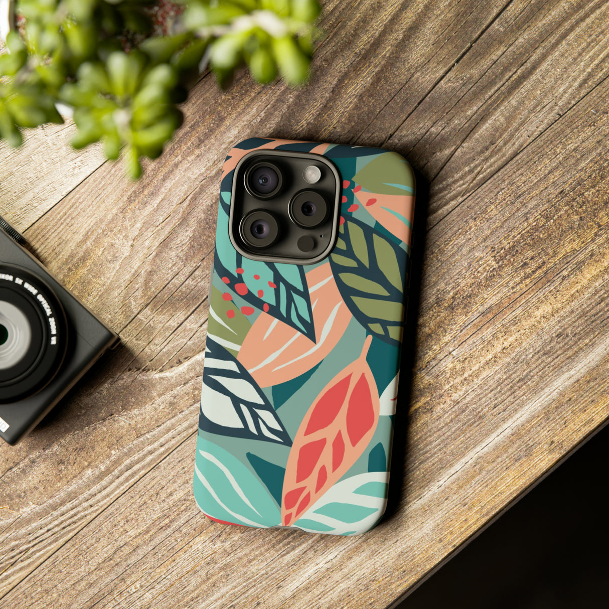 Mixed Tropical Leaf - Protective Phone Case