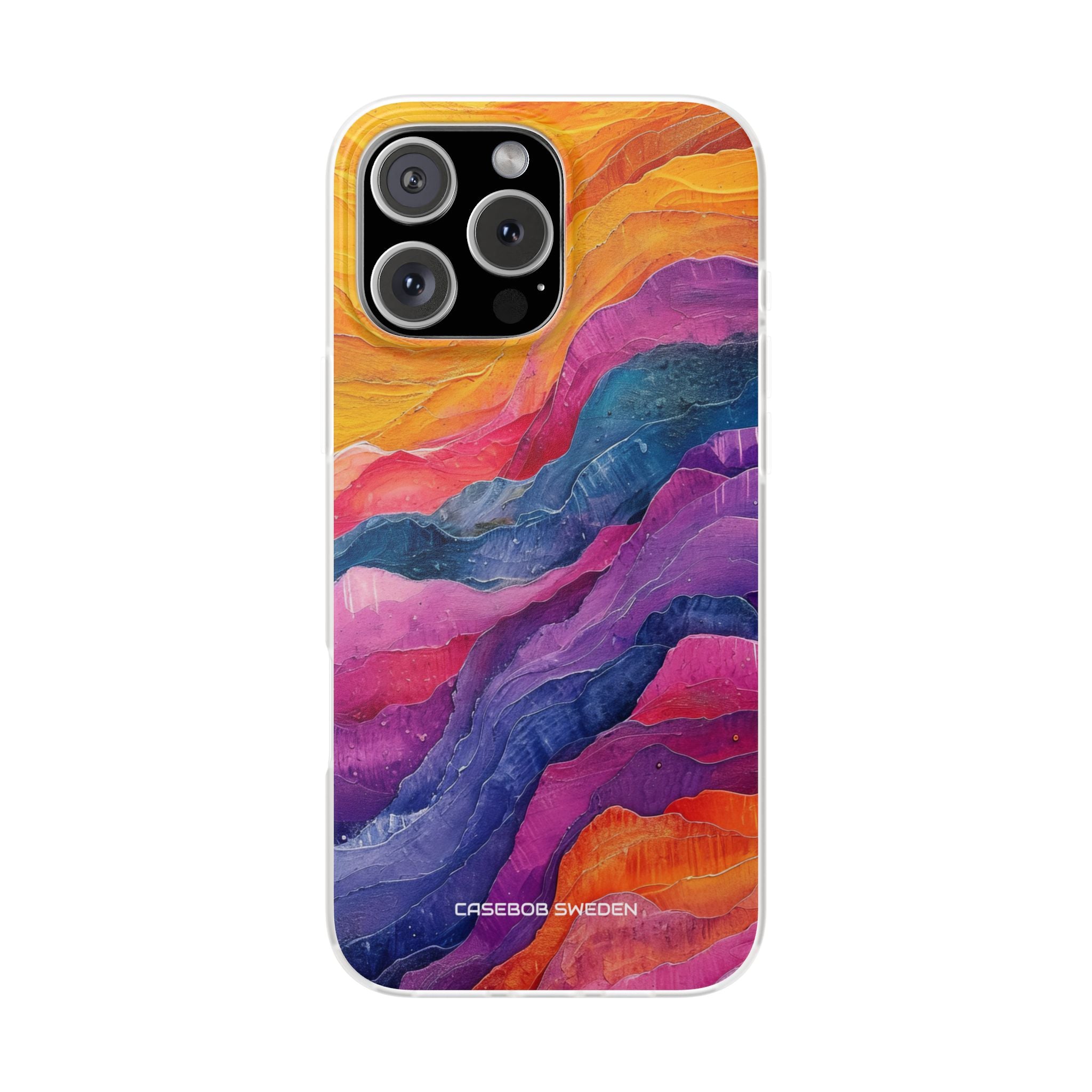 Vibrant Abstract Waves - Flexi iPhone 16 Phone Case