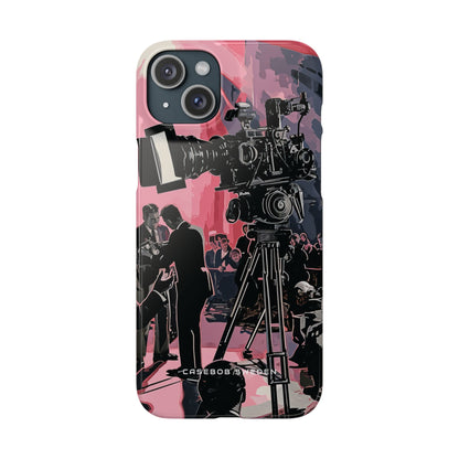 Retro Cinematic Spotlight iPhone 15 - Slim Phone Case