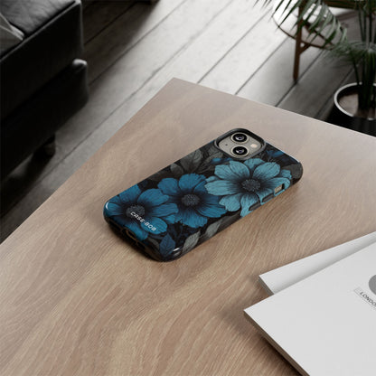 Blue Petal Radiance iPhone 14 Case - Tough