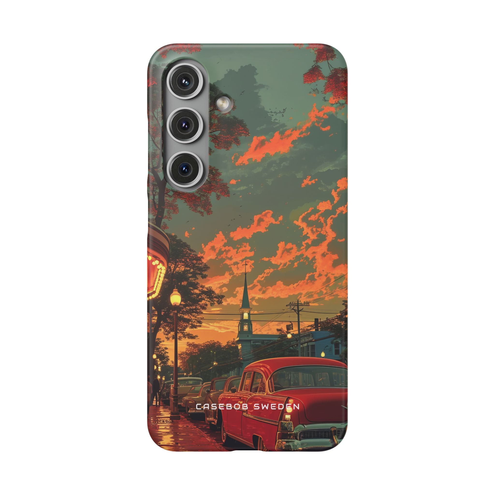 Mid-Century Nostalgia Streetscape Samsung S24 - Slim Phone Case