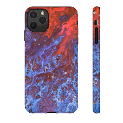 Blue Lava Ink Art iPhone Case (Protective) iPhone 11 Pro Max Glossy Phone Case