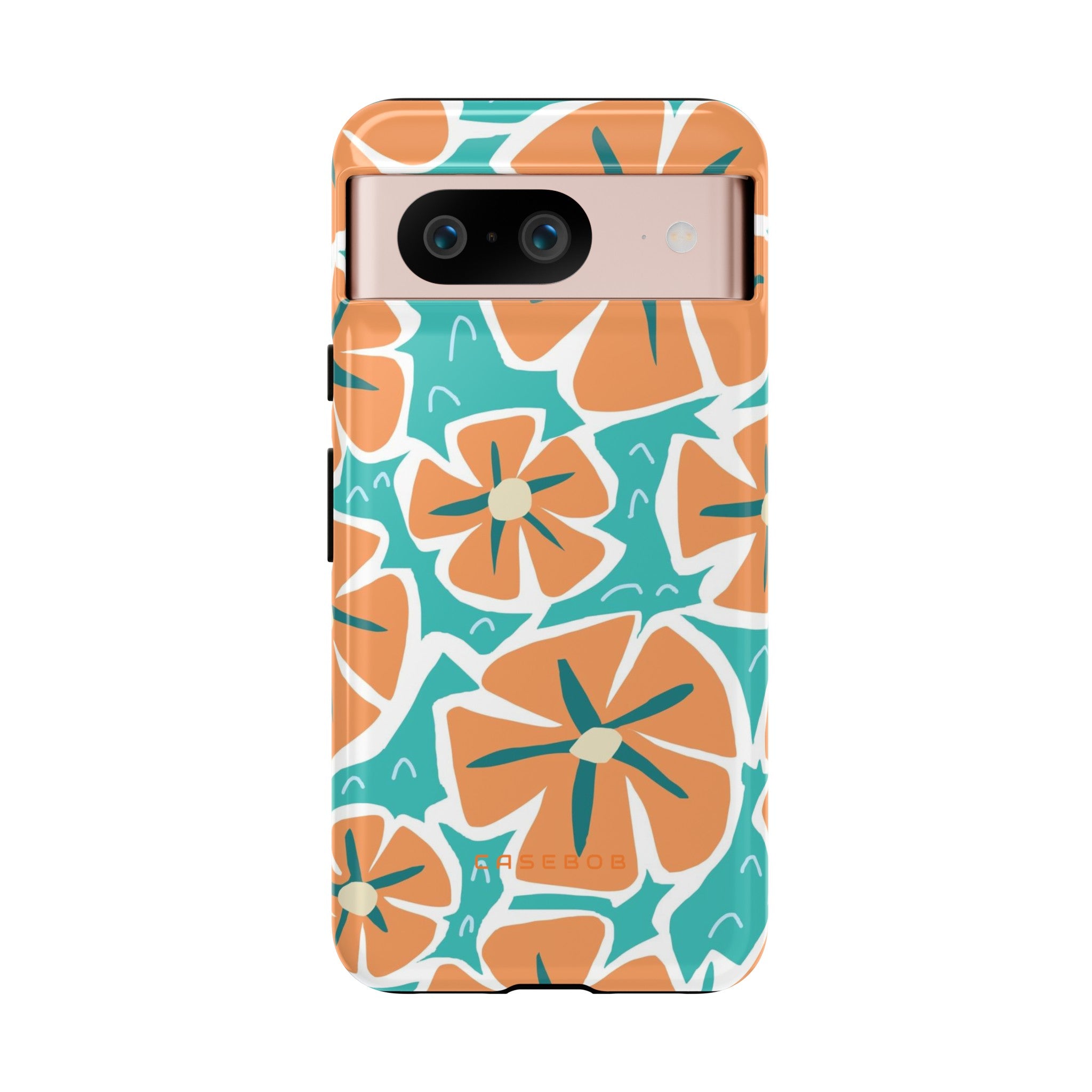 Orange Happy Flower - Protective Phone Case