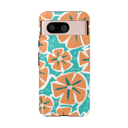 Orange Happy Flower - Protective Phone Case