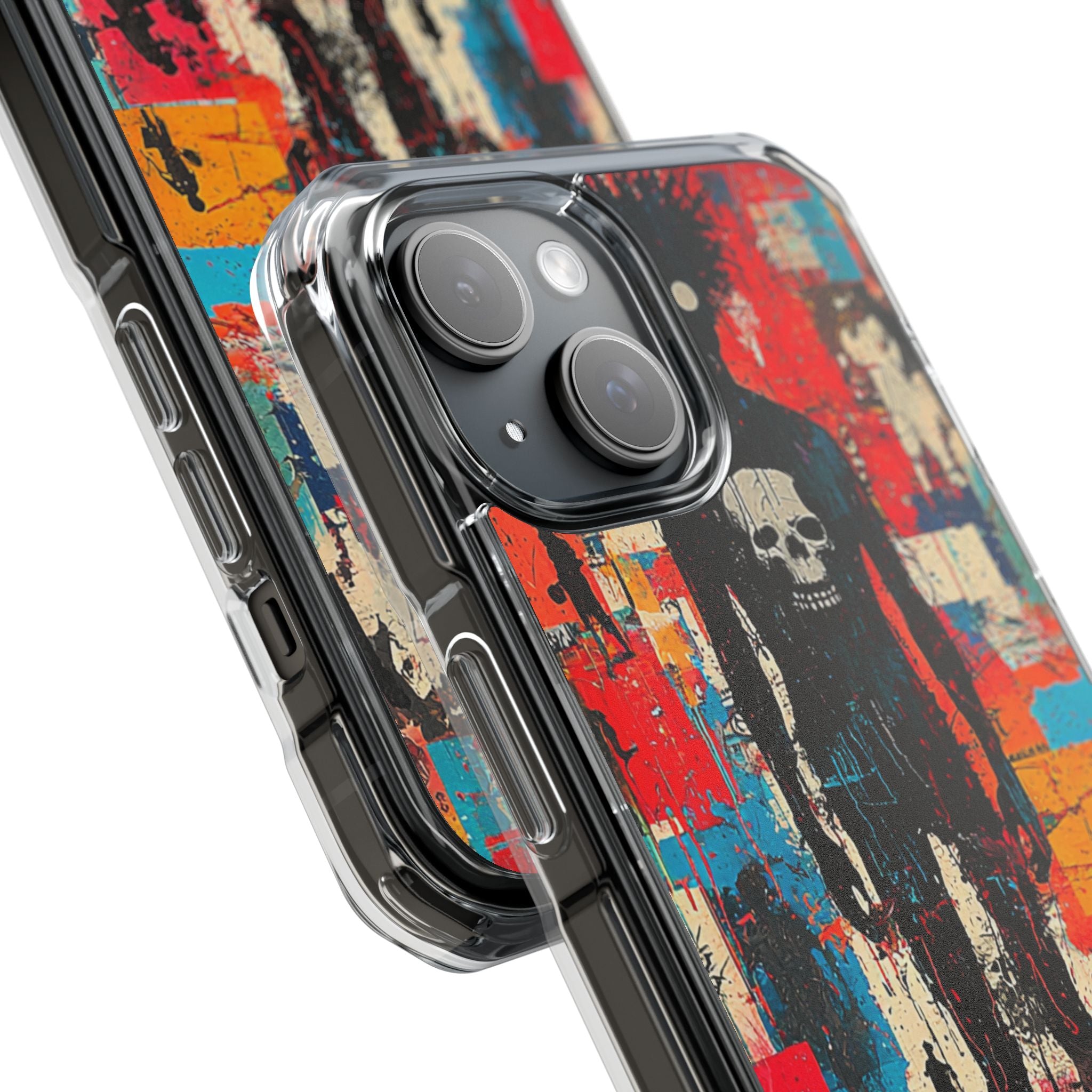 Spiky Skull Silhouette iPhone 15 Case - Impact