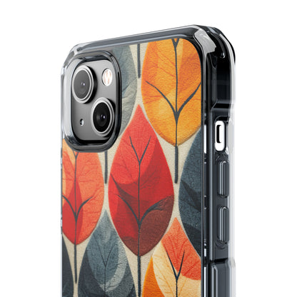 Autumn Leaf Design - Clear Impact iPhone 14 Phone Case