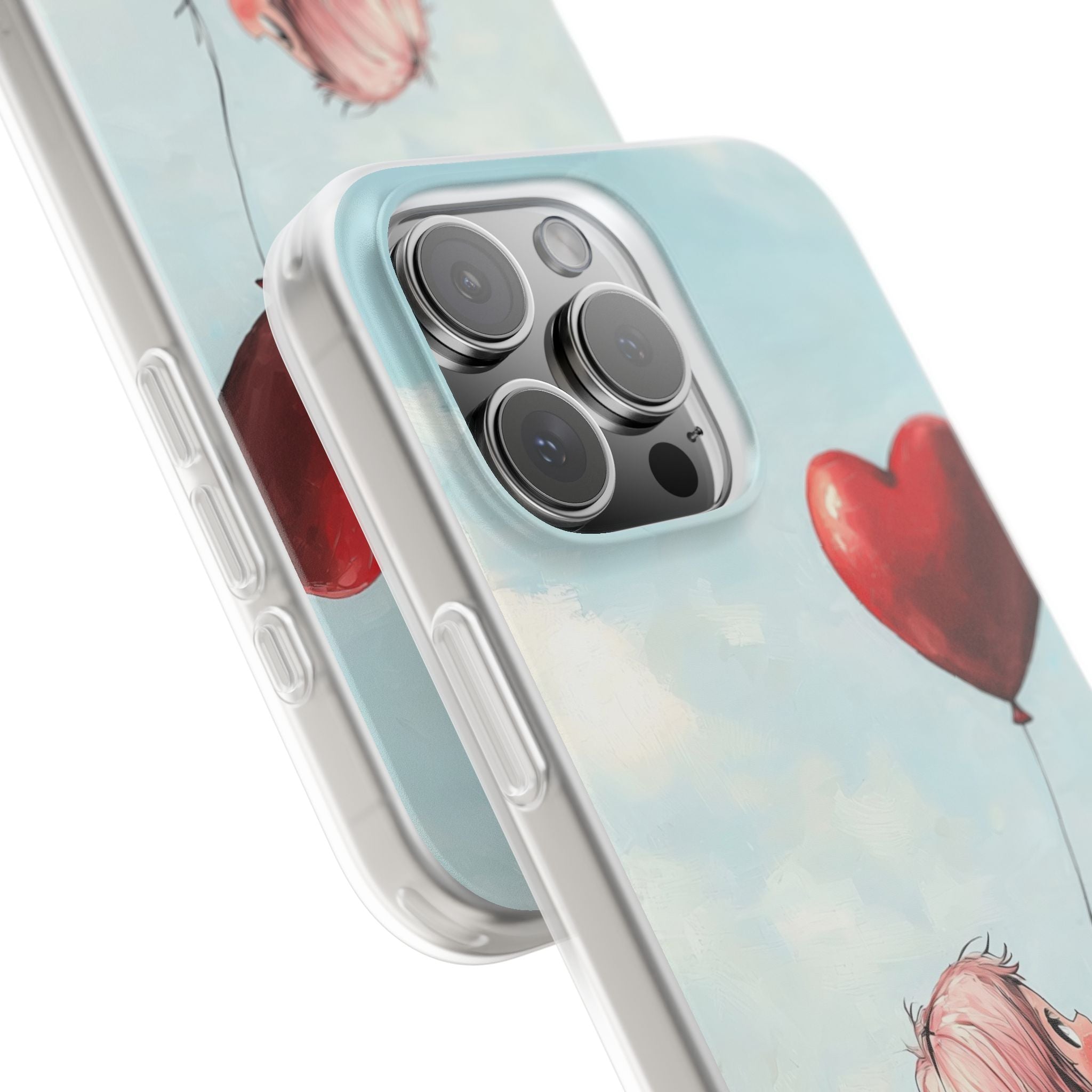 Heart Balloon Glow iPhone 16 Pro Max Case - Soft