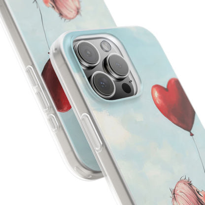 Heart Balloon Glow iPhone 16 Pro Max Case - Soft