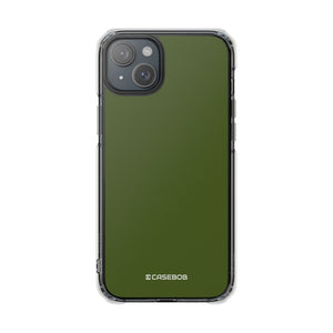 Dark Moss Green | Phone Case for iPhone (Clear Impact Case - Magnetic)