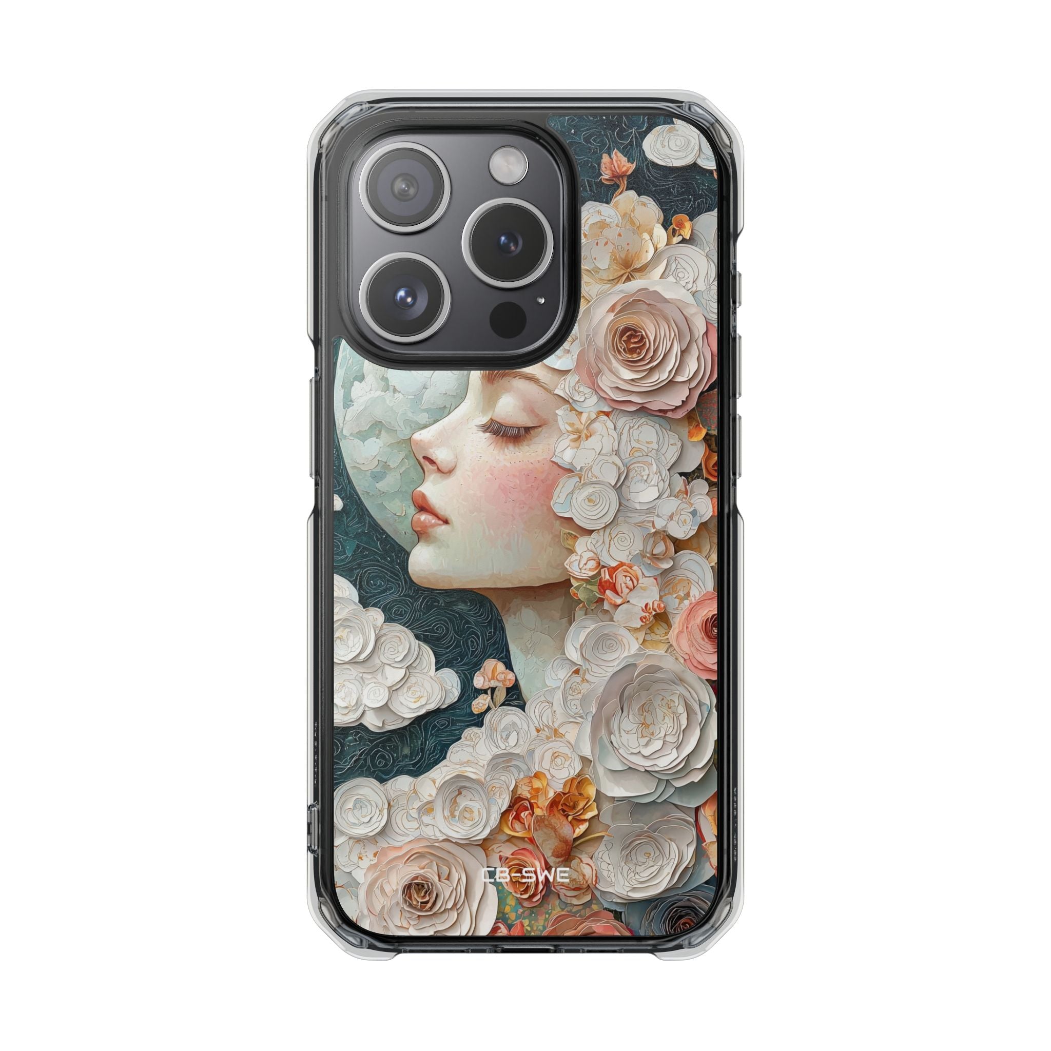 Moon Embraces Flowers iPhone Case - Impact