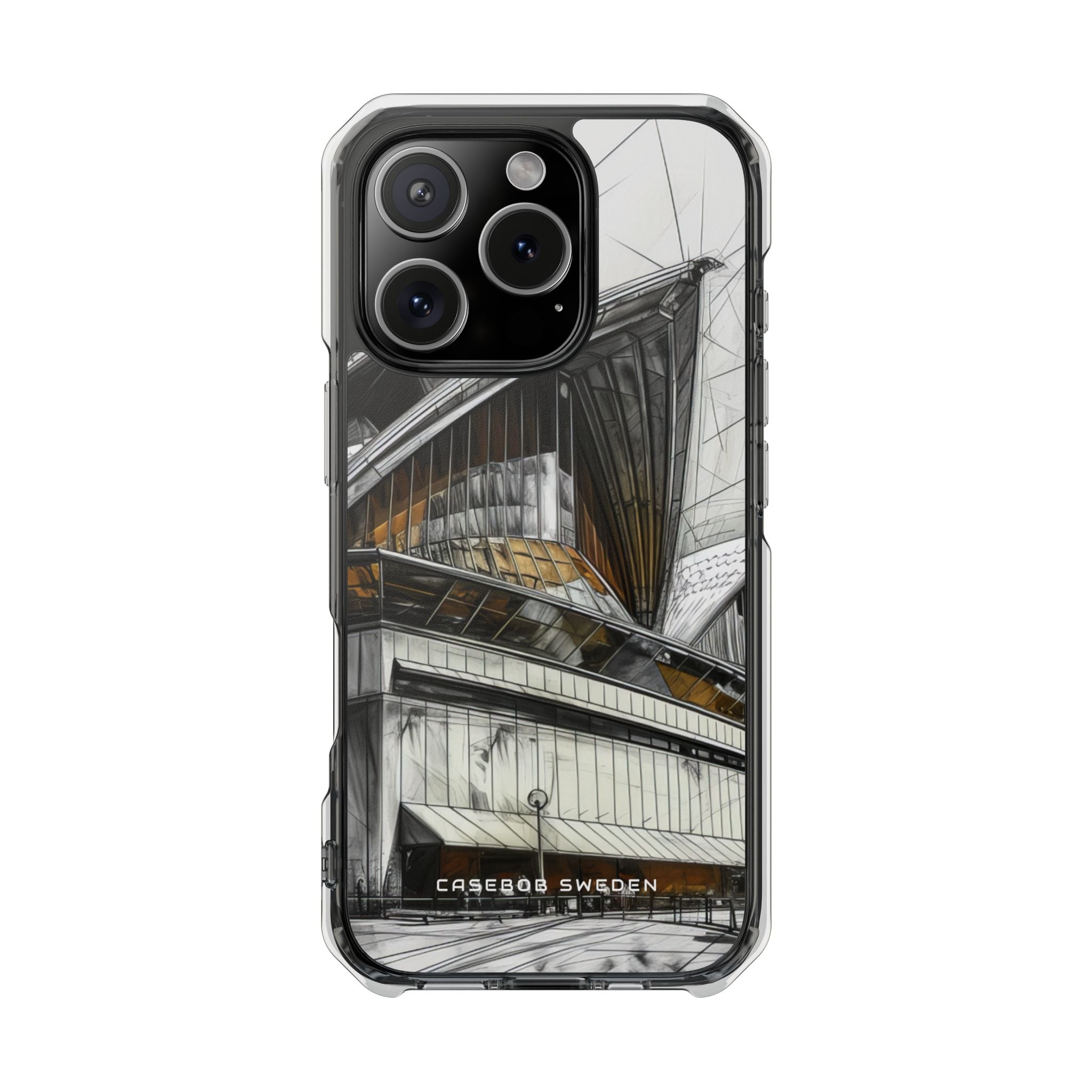 Architectural Curves in Line Formation iPhone 16 - Clear Impact Phone Case