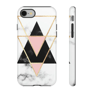 Marble Triangles - Protective Phone Case