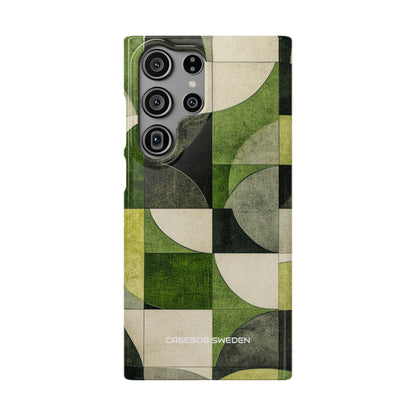 Green Geometric Harmony - Slim Samsung S23 Phone Case