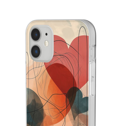 Abstract Heart Harmony - Flexi iPhone 16 Phone Case