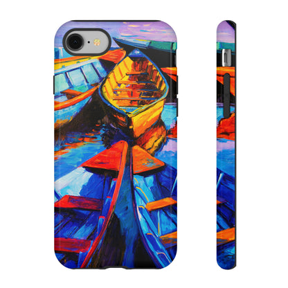 Oil painting - Wooden Boat - Protective Phone Case