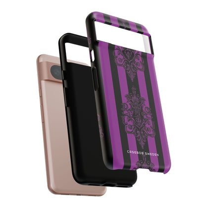 Gothic Elegance with Vertical Stripes and Ornamental Motifs Google Pixel 8 - Tough Phone Case