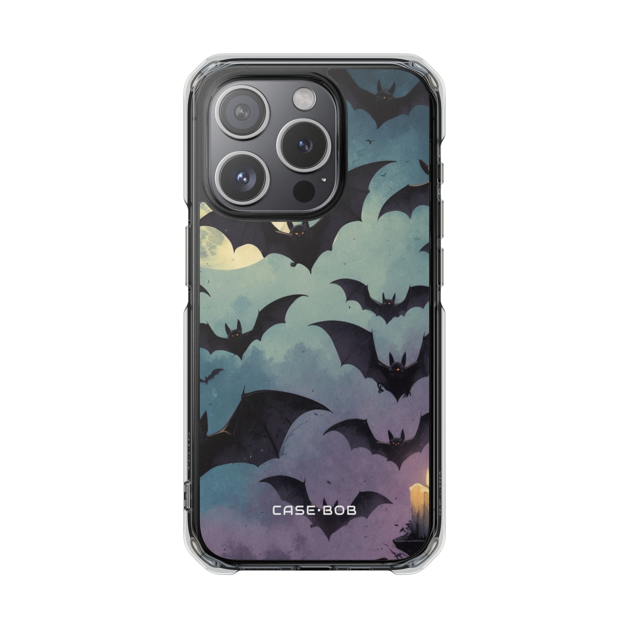 Glowing Bat Swarm iPhone 15 Pro Case - Impact
