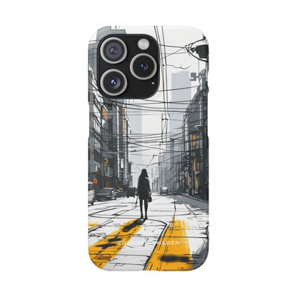 Urban Noir Streetscape iPhone 15 - Slim Phone Case