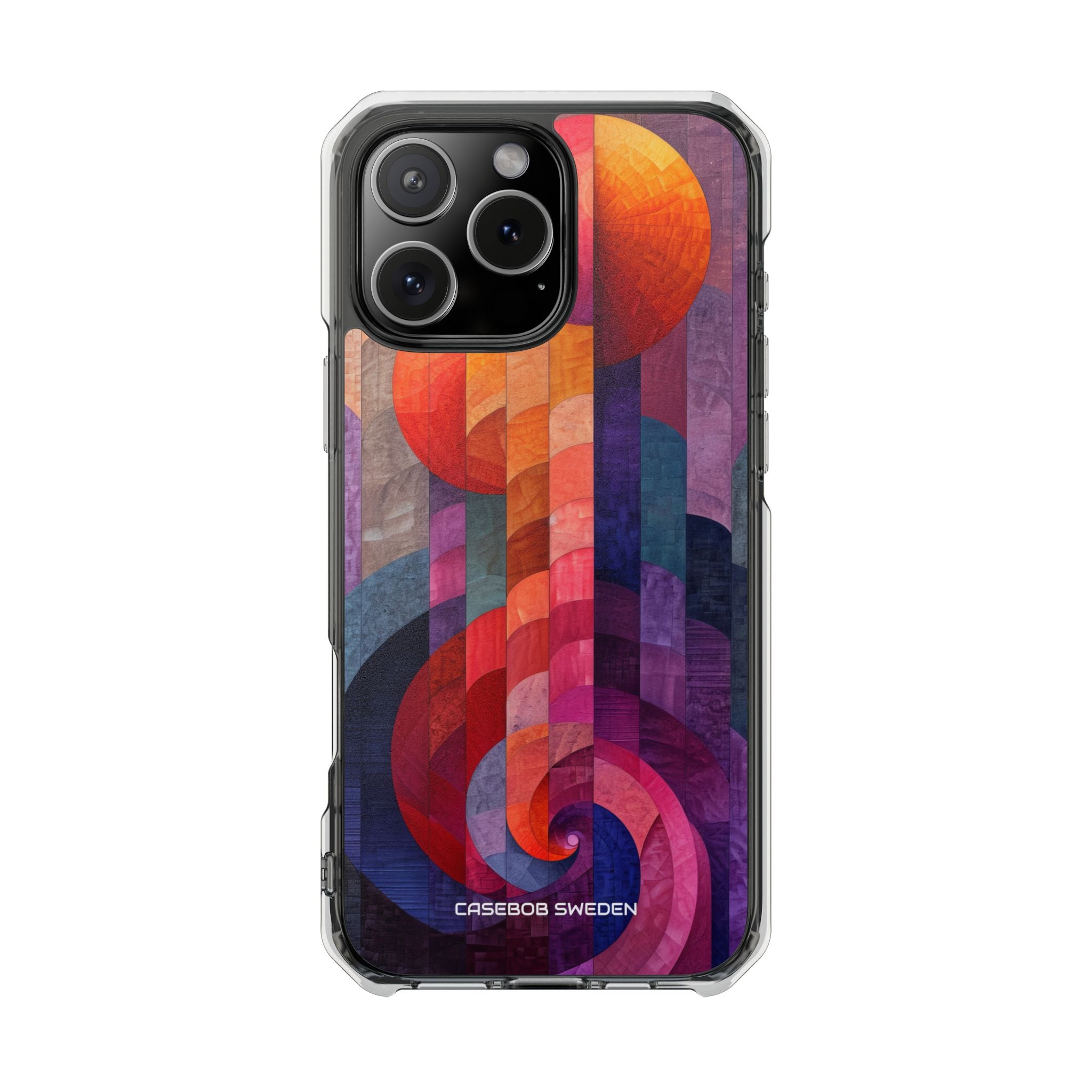 Purple Orange Abstract - Clear Impact iPhone 16 Phone Case