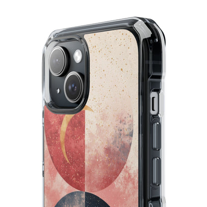 Golden Crescents Crimson iPhone 15 Case - Impact